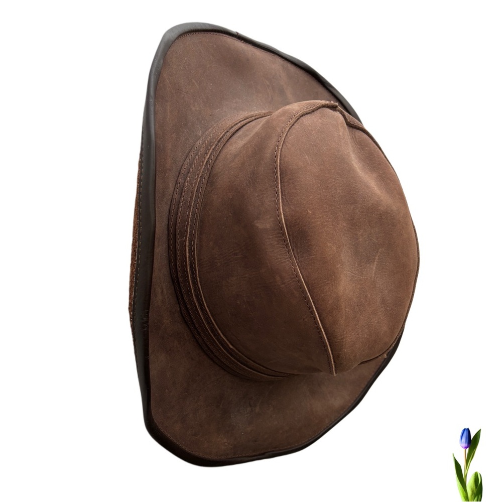 Men's Brown Leather Hat